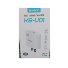 Cargador  Puerto Tipo-C  carga estandar Universal 20W KB-U01