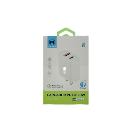 CARGADOR de pared USB-C y A, A/C32