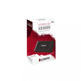SSD Portatil Externo Kingston XS1000 2TB USB 3.2 Gen 2 1050MB/s Y1000mb/S  Negro SXS1000/2000G